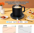 Coffee Mug Warmer, Smart Coffee Warmer Candle Warmer with Auto Shut Off for Office Desk, Cup Warmer with 2 Temperature, Electric Beverage Drink Warmer for Heating Coffee, Milk, Tea and Hot Chocolate