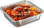 Waytiffer 10pack- 8 x 8 Aluminum foil Pans Disposable Heavy Duty Square baking Cake Pan, Cooking Tins Homemade Breads Oven Pan, Baking cake Roasting Pans