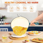 Hisencn Enameled Cast Iron Cookware Set - 7 Piece Dutch Ovens Set, Sauce Pan, Skillet, 3 Lids, Pots and Pans Set, Ceramic Coated Cast Iron, Heavy Duty, Gas/Induction Compatible, PFA Free