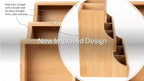 Theodore Tea Bag Organizer – Wooden Tea Organizer and Storage for Home, Kitchen, Office – 180 Tea Bag Holder - Vertical Display Tea Box. Also for Coffee Pods, Sugar, Sweeteners and Creamers.
