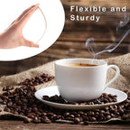Wooden Coffee Stirrers Individually Wrapped 5.5" Coffee Stir Sticks 100 Pcs, Natural Birch Round End Thick Birch Wood Eco-Friendly Suitable for Coffee, Cocktail and Hot Drinks