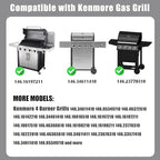 SafBbcue Full Size Griddle Inserts for Kenmore 146.16197210 146.16142210 146.16198210 146.16222010 146.16197211 Flat Top Griddle for Kenmore Grill Parts 4 Burner 146.16198211, Carbon Steel