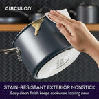 Circulon A1 Series with ScratchDefense Nonstick Induction Pots and Pans Cookware Set, Induction Cookware, Kitchen Essentials, 9-Piece, Graphite