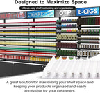 Pack of 3 Shelf Pushers – Spring-Loaded Display Organizer for Convenience Stores – Automatic Case Stand Pushers Rack for Gondola Shelves 15" & Above