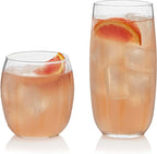 Libbey Samba Tumbler and Rocks Glasses Set of 16, All Purpose Everyday Drinking Glasses Set, Dishwasher Safe Kitchen Glassware Set for Holidays Events
