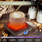 VOBAGA Coffee Mug Warmer & Coffee Warmer for Desk with 5 Temp Settings Display, Mug Warmer with 2-12H Auto Shut Off, Beverage Warmer for Milk, Tea, Candle, Ideal Coffee Gifts for Women Men(No Cup)