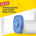 Glad GladWare XL Square Food Storage Containers with Lock Tight Lids, Family Size No BPA Plastic Containers for Leftovers and Meal Prep, Reusable Dishwasher Safe, 104 Oz, 3 Count - 3 Pack