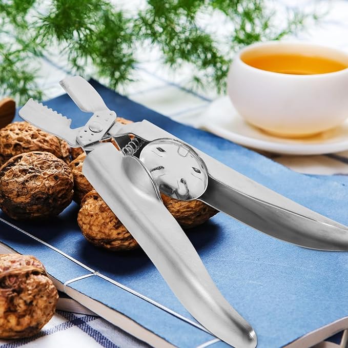 Chestnut Opener and Nut Cracker Tool 304 Stainless Steel Cross-shaped Chestnut Sheller Peeler for Walnuts Hazelnuts and Seafood Kitchen Specialty Gadget