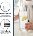 US Acrylic Classic Clear Plastic Reusable Drinking Glasses (Set of 6) 24oz Iced-Tea Cups | BPA-Free Tumblers, Made in USA | Top-Rack Dishwasher Safe