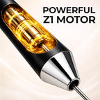 Zulay Kitchen Metal Rechargeable Milk Frother, 3 Whisk Attachments Handheld Frother Wand, 1800mAh USB-C Charging, Electric Drink Mixer for Protein, Matcha & Powders - One Charge Lasts up to 6 Months