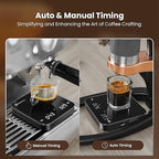 Maestri House Mini Coffee Scale with Timer, USB-C Rechargeable Espresso Scale, 2kg/0.1g Accurate Scale for Espresso and Pour-Over Coffee, Portable Digital Kitchen Scale with Auto Timer (Black)