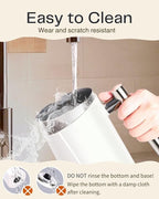 Huogary Milk Frother, 4 in 1 Electric Milk Steamer, Automatic Hot & Cold Foam Maker, Milk Warmer for Coffee, Latte, Cappuccino, Macchiato, 120V White