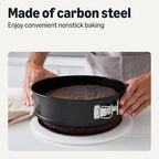 Amazon Basics Nonstick Springform Pan, Dishwasher and Oven-Safe, 10 in., Carbon Steel