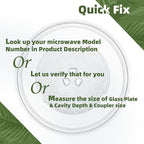 10" Microwave Turntable Compatible with GE WB49X10229 WB49X0688, 10 inch Replacement Microwave Glass Plate for Magic Chef MP-3517203600