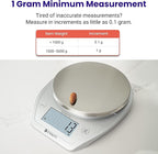 Etekcity 0.1g Food Kitchen Scale, Bowl, Digital Grams and Ounces for Weight Loss, Dieting, Baking, Cooking, and Meal Prep, 11lb/5kg, Stainless Steel Silver