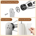 2 Pack Paper Towel Holder Under Cabinet + 2 Towel Robe Hook, Single Hand Operable Under Cabinet Paper Towel Holder, Adhesive Wall Mount Paper Roll Holder for Bathroom Kitchen(Silver)