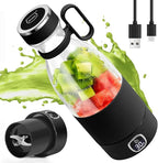 MIAOKE Portable Blender, 6 Blades Juicer Cup for Juice Shakes and Smoothies 350ml Mini Blender with Led Display Usb Rechargeable,3000Mah Rechargeable Battery, for Home Sports Outdoors Travel-Black
