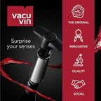 Vacu Vin Original Wine Saver with 2 Vacuum Bottle Stoppers – White Wine Preserver Pump for Red or White Wine – Manual Air Remover System – Airtight Seal – Keep Wine Fresh Longer