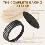 2 Pack 10 Inch Pie Pan with Removable Bottom – Deep Dish Quiche Tart Pan, Nonstick Fluted Pie Dish for Baking Apple Pot Pies, Cheesecake & Desserts, Suitable for baking enthusiasts