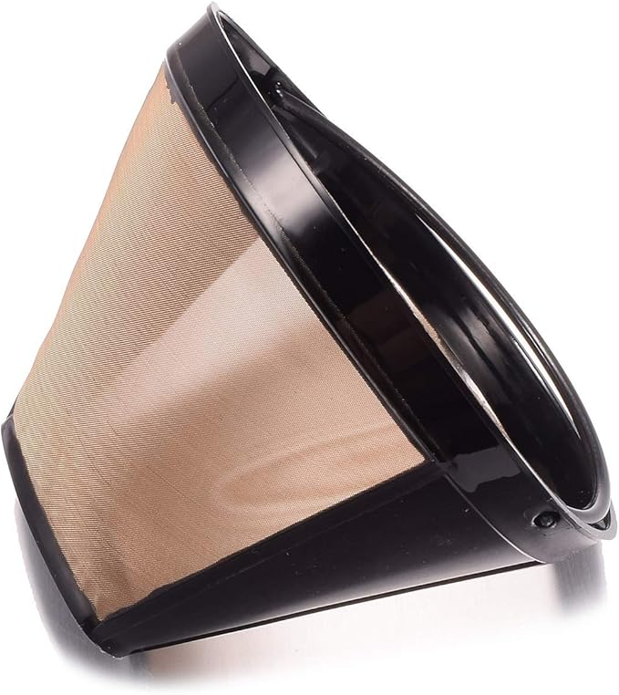 Reusable No.4 Cone Coffee Maker Filters for Ninja Coffee Bar Brewer Replacement Permanent Basket Filter (2 Coffee Filters)