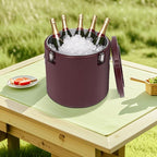 52.83Qt Insulated Food Container, Stainless Steel Container, 50L Commercial Food Soup Carrier 15 Hours Heat Preservation for Hot and Cold Food Storage Restaurant Canteen Home Lunch Use (Brown, 50L)