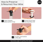 OTOTO New Spookelier Wine Saver Pump and 3 Wine Stopper - Wine Bottle Stoppers for Wine Bottles, Wine Stoppers Vacuum, Spooky Goth Accessories, Fun Skull Halloween Goth Kitchen, Goth Gifts Gadgets