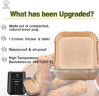 Air Fryer Paper Liners for Chefman 6 QT Compact, 200Pcs 6qt Air Fryer Liners, 8 quart Air Fryer Liners, Parchment Paper Liner for Chefman TurboFry 8-Qt Stainless Steel