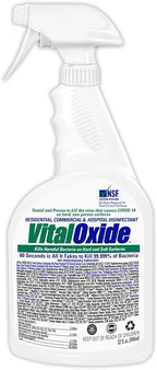 Vital Oxide Disinfectant, Deodorizer, Cleaner, Food-Contact Sanitizer, Virucide – (EPA registration #82972-1) – Kills Mold & Mildew, Eliminates Odors-32 Oz