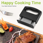 Meat Tenderizer Tool, Meat Tenderizer Stapler with 48 Stainless Steel Ultra Sharp Needle Blades, Compact Cooking Tool for Kitchen Tenderizing Beef Chicken Turkey Steak Veal Pork