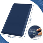 KitchenClouds Kitchen Mat Cushioned Anti Fatigue Rug 17.3"x28" Water Resistant Non Slip Standing Desk Mat Comfort Floor Mats for Kitchen House Sink Office (Blue)
