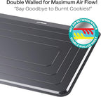 Baker's Secret Insulated Cookie Sheet Cookie Tray 13" x 9", Carbon Steel Insulation Double Wall, for Baking Roasting Cooking, Dishwasher Safe Home Baking Supplies Accessories (2x Insulated 13")