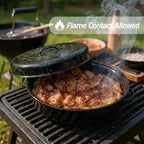 Large Roasting Pan with Lid and Rack 19"Granite Turkey Roaster Pan Set Enameled Steel Design Suitable for Turkey Versatile Cooking Barbecuing,Dishwasher Safe Cookware Holiday Gifts 1