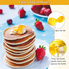 120 Pack 16oz Clear Food Grade Plastic Honey Bottles, Refillable Squeeze Honey Jars with Flip-Top Lids, Leakproof Honey Dispenser Containers for Storing and Dispensing