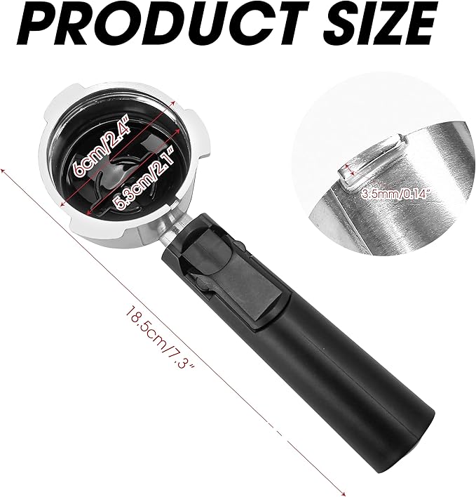 Coffee Espresso Machine Handle Replacement Parts, Cafe Bracket Handle for Lidl Silvercrest CM4621 CM4218 KF5002 KF500S Barista (for 51mm Portafilter Basket - Not included)