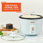 IMUSA Electric Rice Cooker 16 Cup Cooked 8 Cup Uncooked – Ceramic Nonstick Pot, Multi Cooker for Rice, Quinoa, Oatmeal, Stew – Keep Warm Function – Compact for Kitchen Dorm RV