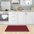 KitchenClouds Kitchen Mat Cushioned Anti Fatigue Rug 20"x32" Water Resistant, Non Slip, Standing and Comfort Desk/Floor Mats for House Sink Office (Red)