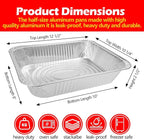 9x13 Aluminum Foil Pans, 30 Pack Disposable Trays Half Size Heavy Duty Tin Pans Deep Food Containers For Cooking, Meal Prep, Baking, Roasting, Chafing, Heating or Steam Table