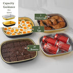 Oval Aluminum Foil Catering Trays with Lids (5 Pack) – 2X Thicker Heavy Duty Black Serving Platters for Parties, Catering, Takeout & Food Service, 68oz