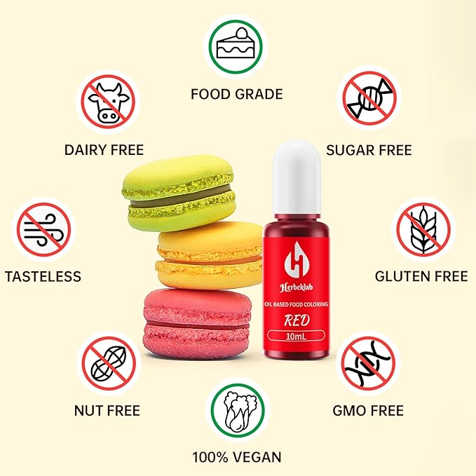 Oil Based Food Coloring for Chocolate 12 Colors x 10 ml Concentrated Oil Food Coloring for Melting Chocolate Candy Melts Cake Pops Strawberries