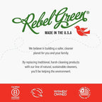 Rebel Green Natural All-Purpose Cleaning Spray - Plant-Based Multi-Surface Cleaner with Essential Oils for Kitchen, Bath, Countertops and More - Lavender & Grapefruit Scent - 16 oz - 2 Pack