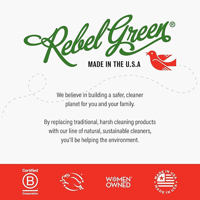 Rebel Green Natural All-Purpose Cleaning Spray - Plant-Based Multi-Surface Cleaner with Essential Oils for Kitchen, Bath, Countertops and More - Lavender & Grapefruit Scent - 16 oz - 2 Pack