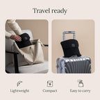trtl Travel Pillow Original 2.0 – Scientifically Proven Super Soft Travel Pillow with Premium Head & Neck Support – for Airplane Travel – Machine Washable – Lightweight & Compact – Jet Black