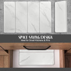 Large Stone Dish Drying Mats for Kitchen Counter, 24"(L)×16"(W) Marble pattern, Drying Collapsible Dish Drying Mat, Eco-Friendly Absorbent Diatomaceous Earth Mats for Dishes Bottles Cups