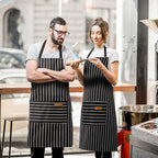 BeLuyi 2 Pack Adjustable Bib Apron with 2 Pockets Chef Cooking Kitchen Restaurant Aprons for Women Men