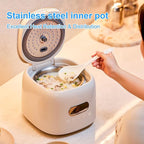 5 cup 2.5L Low Suger Rice Cooker with 304 Stainless Steel inner pot, healthy for 2-3-person households, Office workers & low carb dieters, exercisers and the elderly