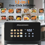 10L Large Xl Pro Air Fryer Oven With Grill Combo For Kitchen Countertop Use,12 in 1 Smart Convection Ovens,AirFryer With Glass View Window,Nonstick Basket,Fryer Liners,Removable Door-Black