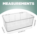 Utopia Home - Tea Bag Organizer With Lids, (1 Pack) Clear Pantry Storage Box - Stackable Partition Organizers or Holder With Lids For Drawers, Countertops, Fridge, Kitchen, Snack & Spice Organization