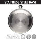 Primula Stewart Whistling Stovetop Tea Kettle Food Grade Stainless Steel, Hot Water Fast to Boil, Cool Touch Folding, 1.5-Quart, Brushed with Black Handle