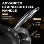 Ciwete 11-Piece Stainless Steel Pots and Pans Set Non Stick, Tri-Ply Stainless Steel Cookware Set, Induction Kitchen Cookware Sets with Steamer Insert & Stay-Cool Handles, Dishwasher, Oven Safe