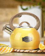 Hauce Radio Stovetop Tea Kettle, 2.1 Quart Stove Top Whistling Tea Kettles,Water Teapot Induction Tea Kettle with Food Grade Stainless Steel and Silicone Anti-Hot Handle, Suitable for All Heat Sources